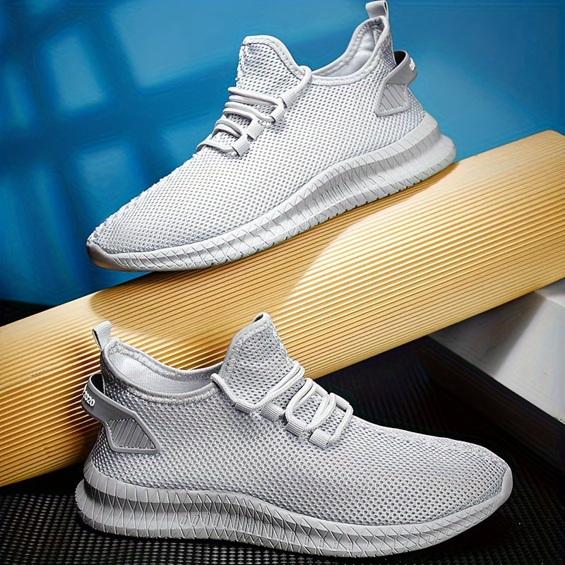 Men's Fashion Trendy Knit Breathable Lightweight Comfy Casual  Sneakers For Sports